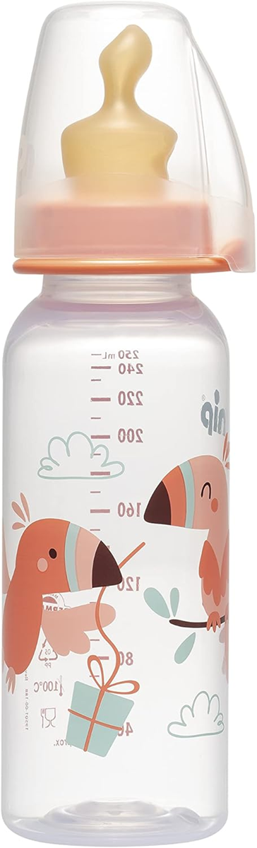 NIP fľaša s latexovým cumlíkom veľkosť M, stredný prietok, 240 ml