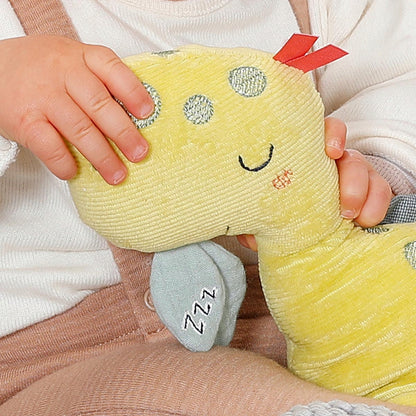 FEHN corduroy cuddly toy with DINO night light, 20 x 23 cm