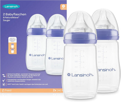 LANSINOH fľaša 240 cumlík M x2