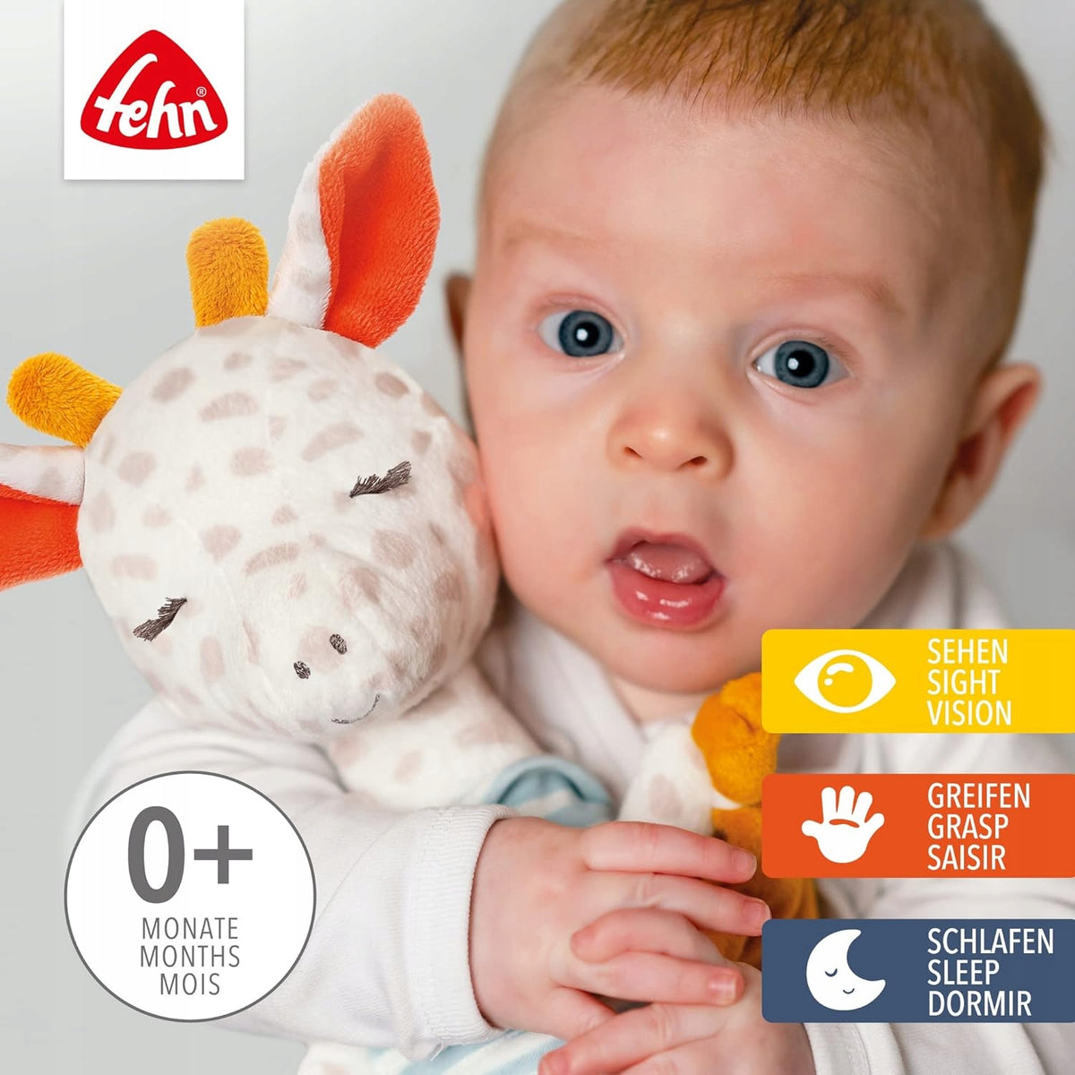 FEHN nočná lampa plyšová hračka žirafa 27 cm GUTE NACHT