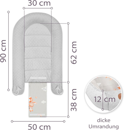 Detské hniezdo KOKON 90x50 minky