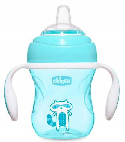 CHICCO Transition Cup netečúci pohár s náustkom a úchytmi 200 ml 4 m+