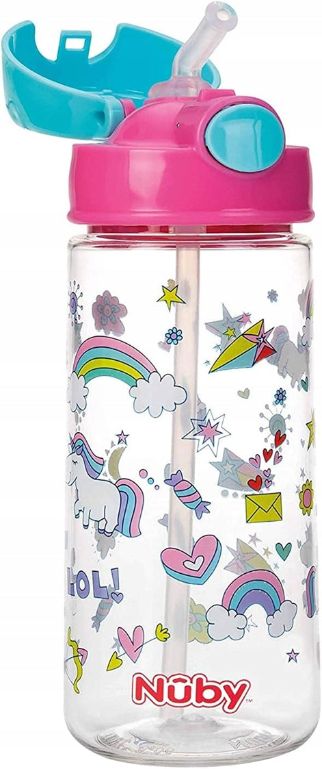 NUBY Straw Cup tritánová fľaša so slamkou 4 l+ 540 ml