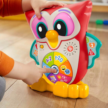 FISHER-PRICE interaktívna SOVA so svetlami a 90 melódiami, vety, FRANCOÚZŠTINA 18 m+