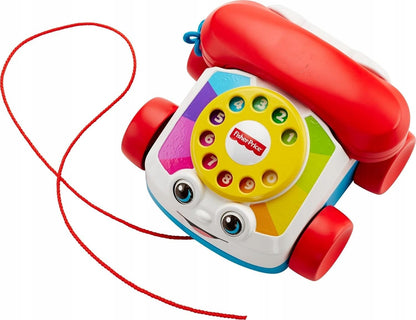 Fisher Price Chatter Telephone FGW66 widok zabawki i obrotowej tarczy z góry