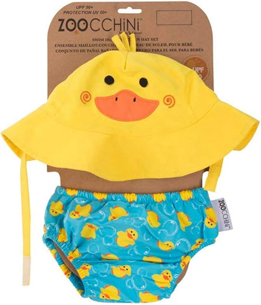 ZOOCCHINI plienka na plávanie + klobúčik 6-12msc