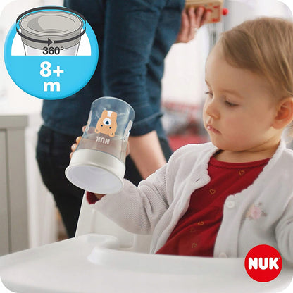 NUK súprava na učenie pitia: pohár + 3 náustky