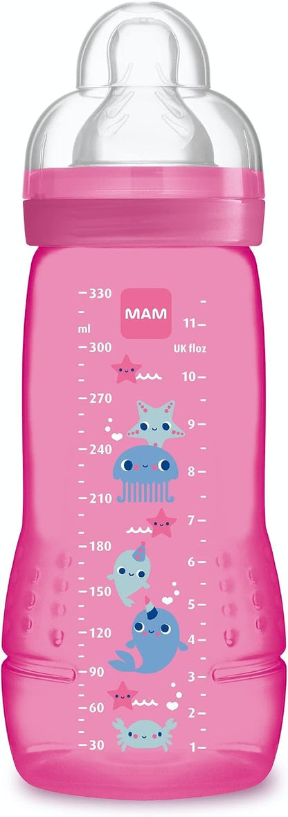MAM Easy Active fľaša 330 ml, cumlík 3, 4 m+ Morské