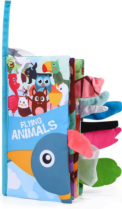 ZAWAER Flying Animals senzorická knižka PRÍVESOK 12,5 x 22 cm