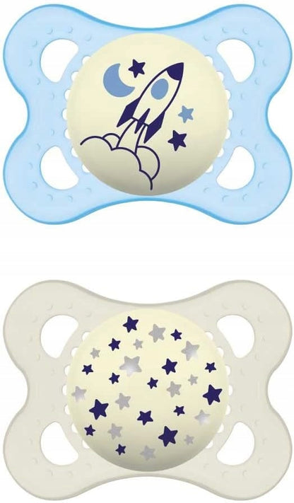 MAM ORIGINAL NIGHT upokojujúci cumlík x2 2-6m KAUČUK