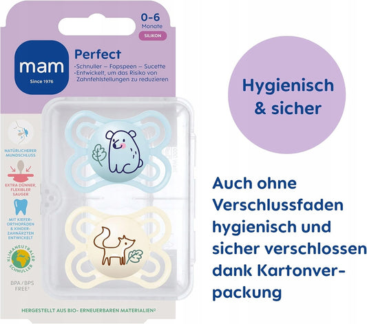 MAM Perfect cumlíky x2 0-6 mes. + box
