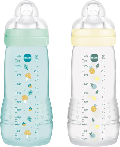 MAM Easy Active súprava fliaš 2x 330 ml 6 m+ cumlík 4 veľmi rýchly prietok