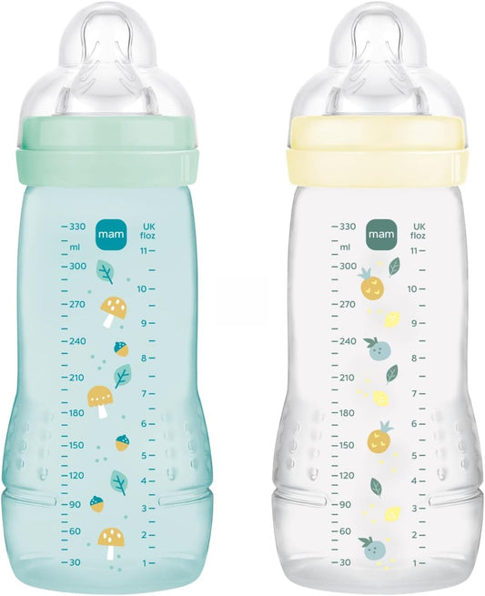 MAM Easy Active súprava fliaš 2x 330 ml 6 m+ cumlík 4 veľmi rýchly prietok