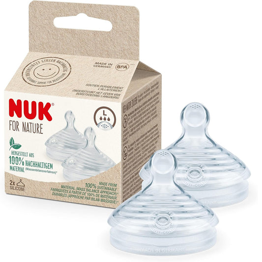 NUK for Nature Θηλή μπιμπερό x2 L 18-36 μηνών