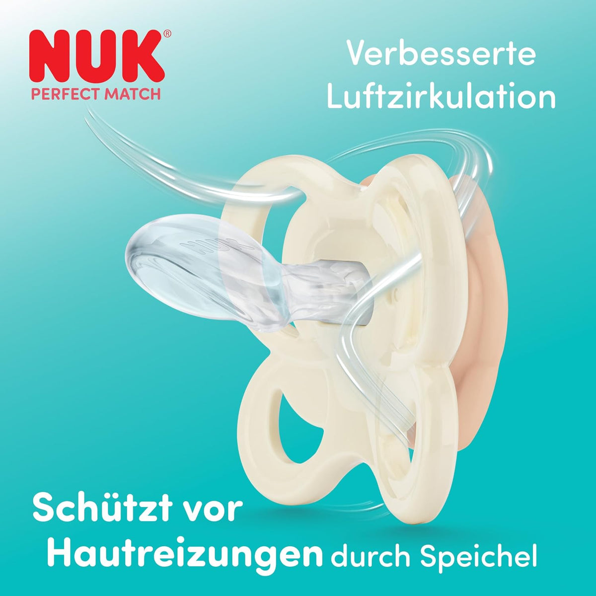 NUK Macko Pú Air silikónový cumlík 0-6m x2