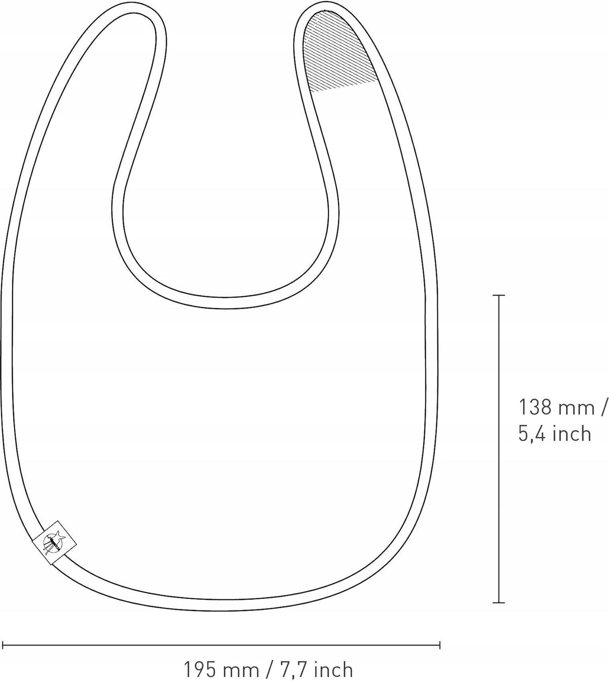 LASSIG bavlnený podbradník na suchý zips x3 0-6 mes.