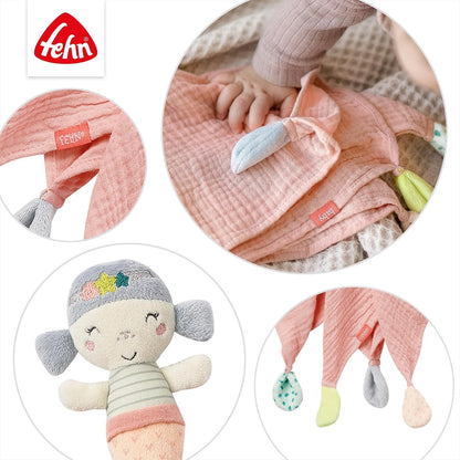FEHN kocyk komforter przytulanka 45 cm SYRENKA – dominujący różowy długość 45 cm – zdjęcie 2
