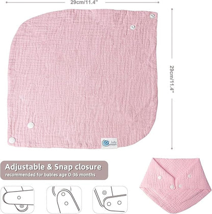 LULU MOON mušelínové podbradníky typu bandana na patentky 0–36 mesiacov x8