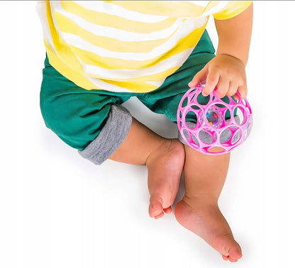 BRIGHT STARTS Oball Rattle silikónové úchopové hryzátko s hrkálkou 10 cm