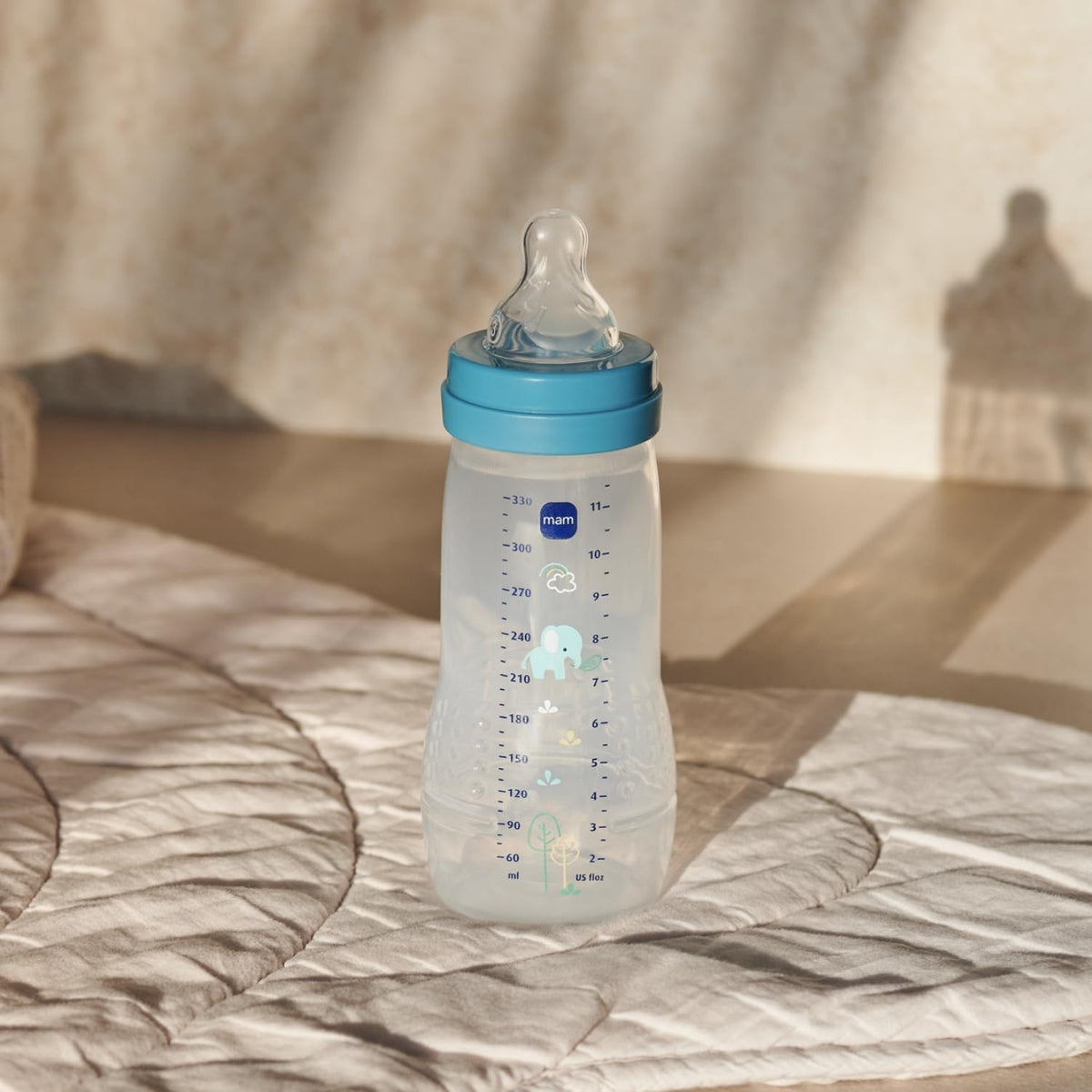 MAM Easy Active fľaša 330 ml, cumlík 4, 6 m+ Slon