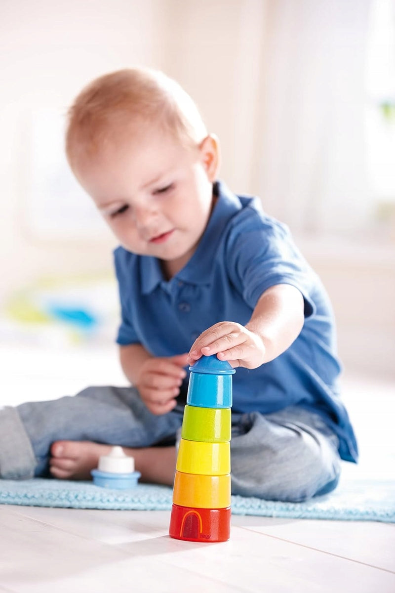 HABA drevené kocky Maják 7 dielov 21 cm