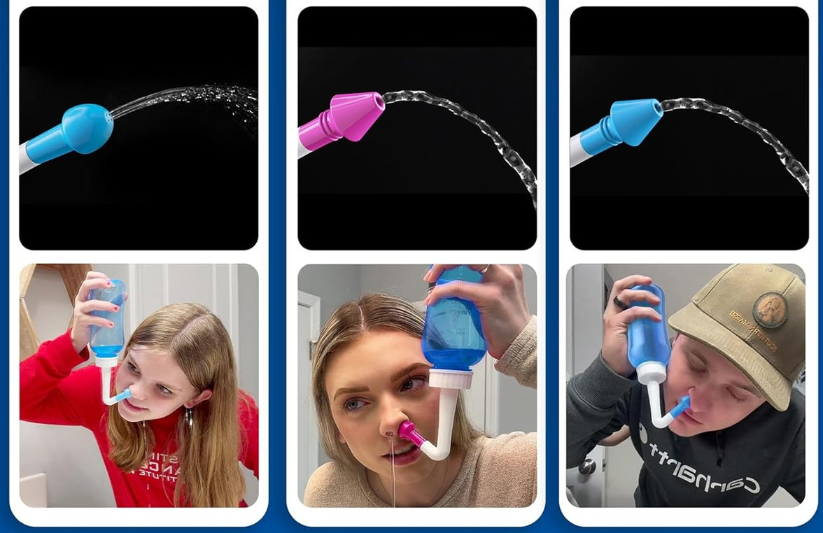 MAOEVER Nasal 300 nosová výplachová pomôcka pre deti a dospelých, 3 koncovky, 300 ml