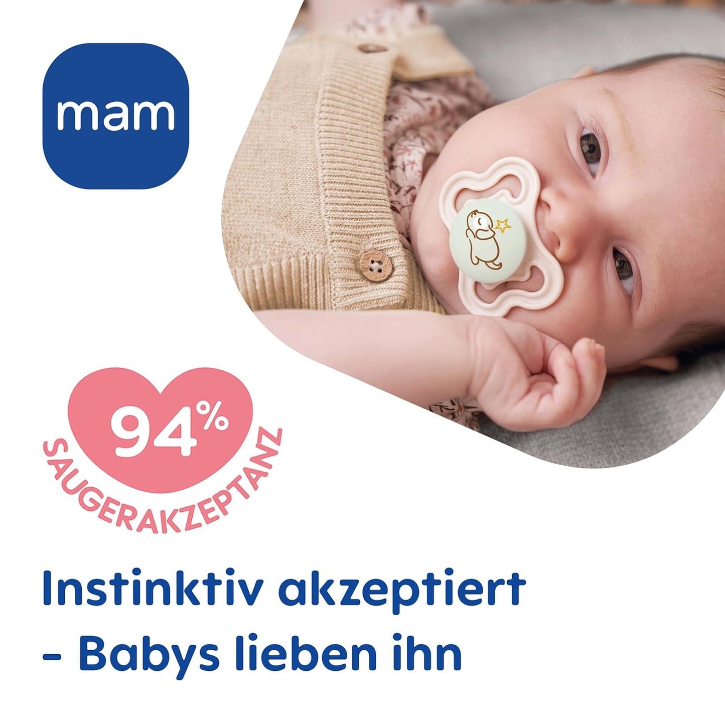 MAM Supreme Night silikónový cumlík 0 – 6 mesiacov x2