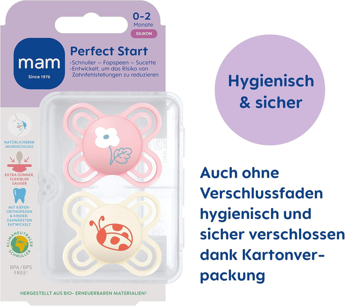 MAM Perfect START cumlík x2 0 – 2 m + box