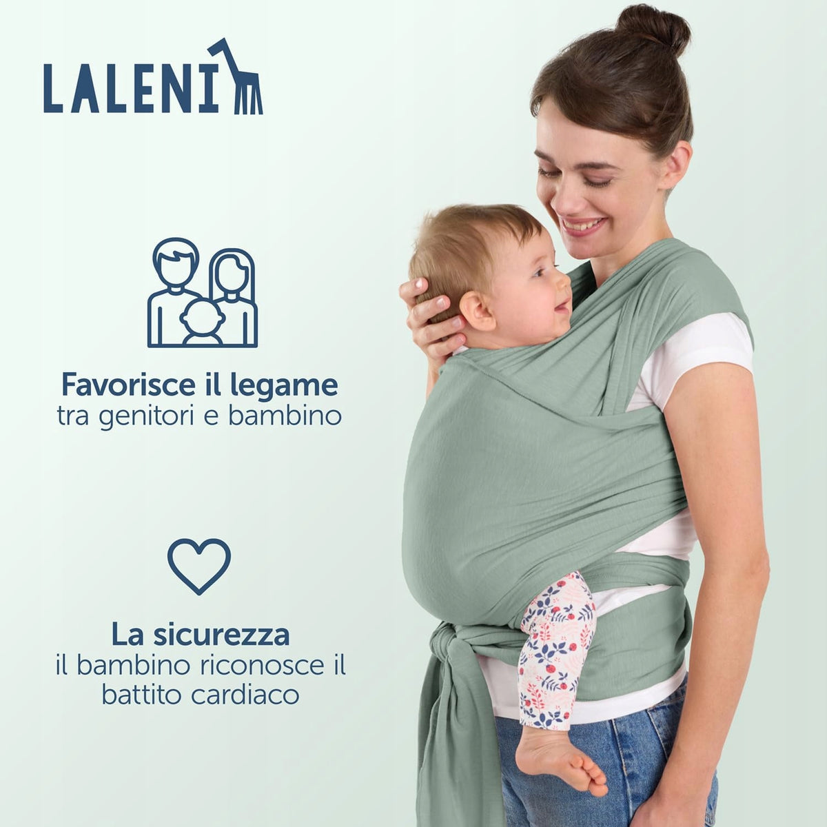 LALENI elastická šatka na nosenie detí do 15 kg