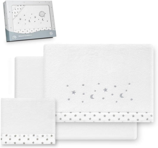 INTERBABY súprava posteľnej bielizne do postieľky 60x120 cm Coralina