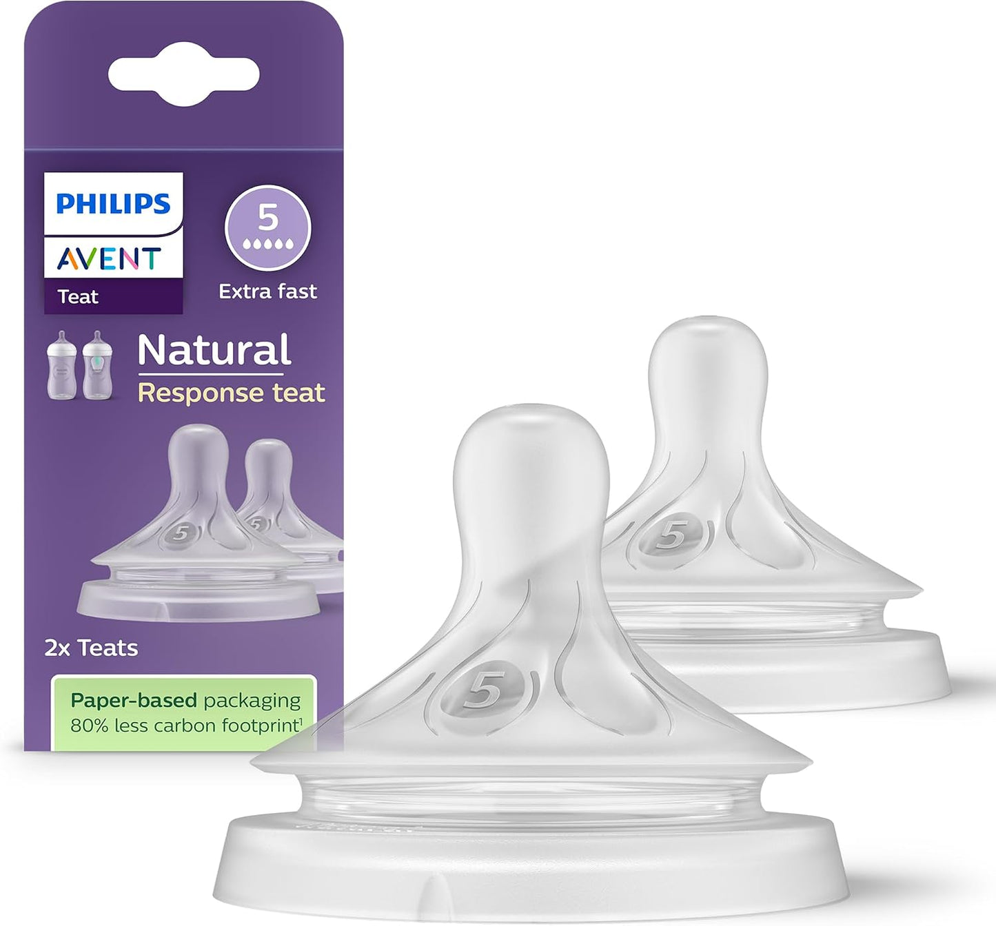 PHILIPS AVENT Natural Response cumik, 5-ös folyás, extra gyors, 2 db