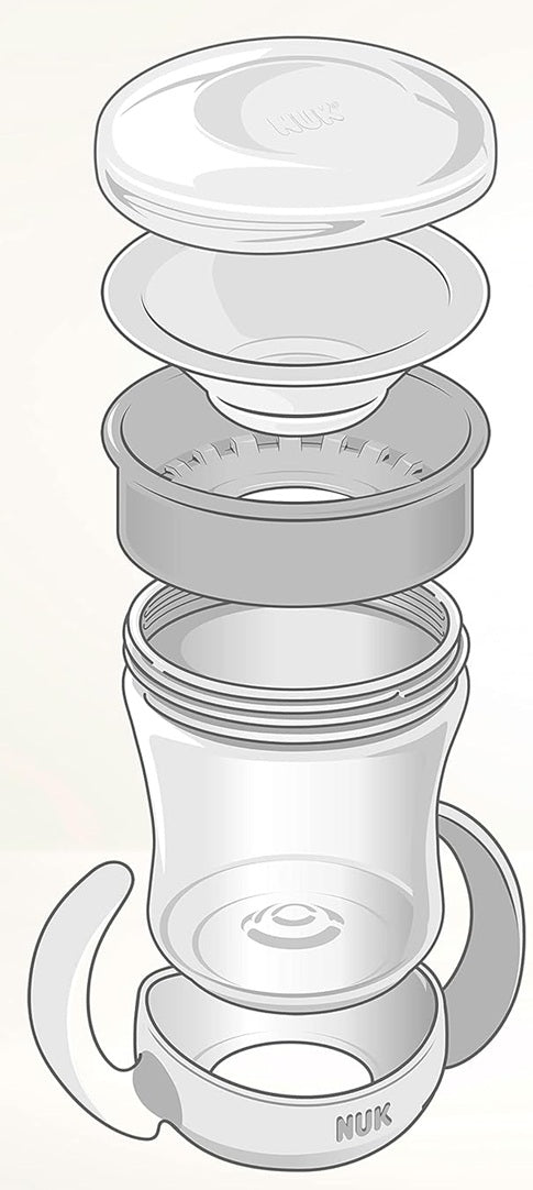 NUK Mini Magic Cup netečúci pohár svietiaci v tme 360° 160 ml 6 m+