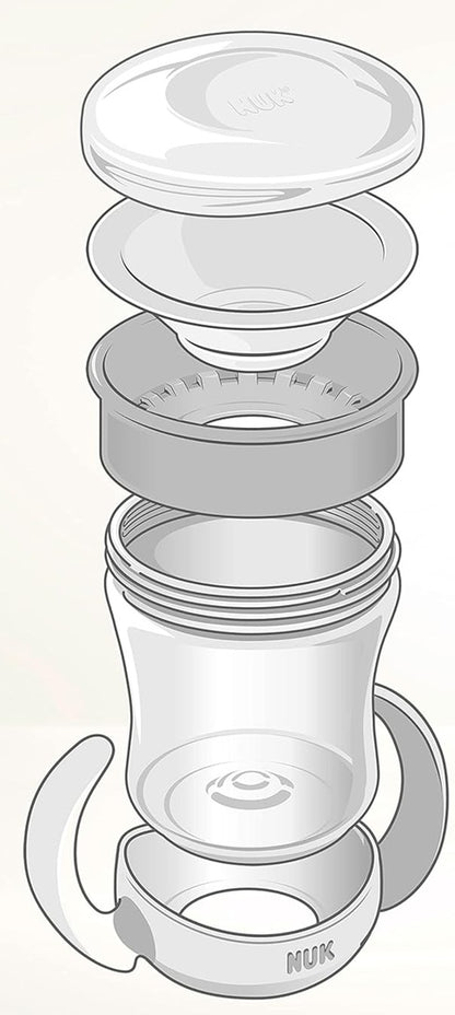 NUK Mini Magic Cup netečúci pohár svietiaci v tme 360° 160 ml 6 m+