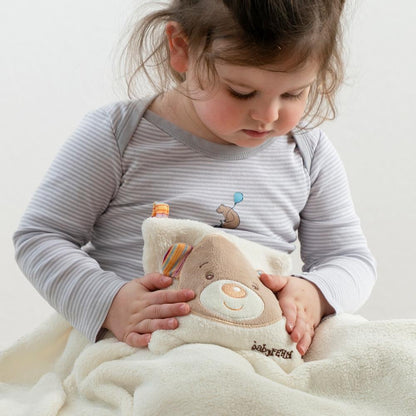 Fehn Rainbow Teddy čerešňový termofor 16 cm