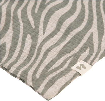 HAUCK Cuddle N Play mušelínový mojkáč 25 x 25 cm ZEBRA SAGE