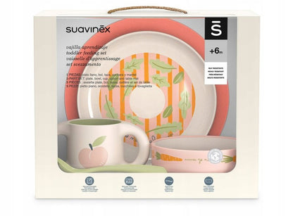 SUAVINEX Go Natural súprava riadu, 5-dielna, 6m+