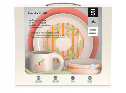 SUAVINEX Go Natural set van 5 serviesstukken 6m+