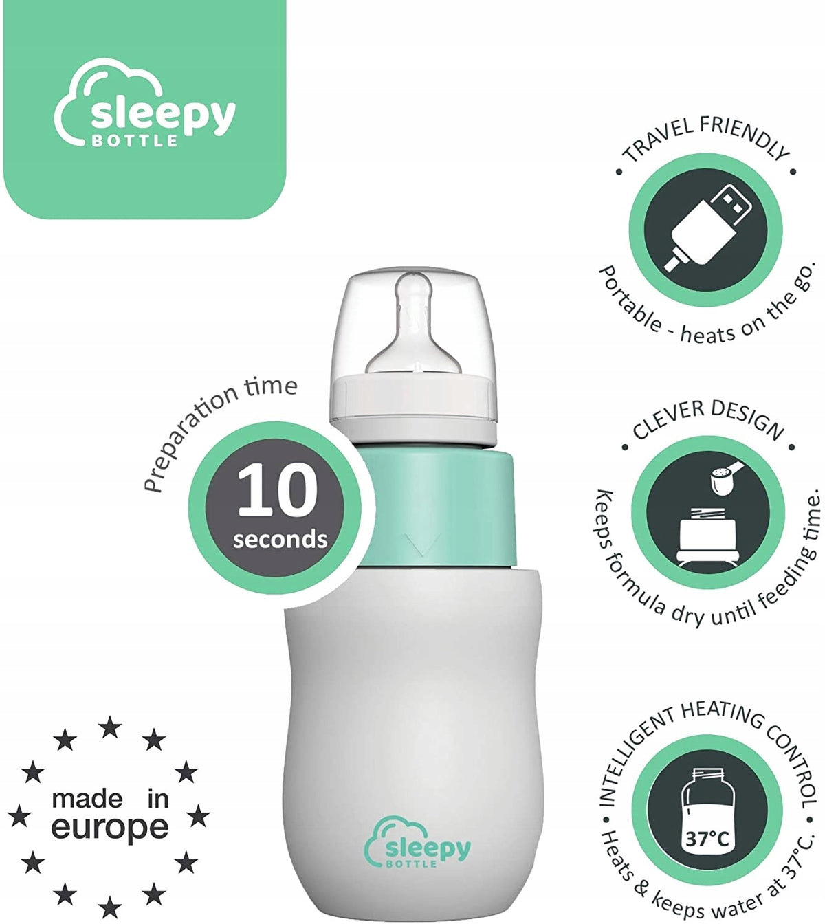 SLEEPY BOTTLE štartovacia súprava ohrievača s fľašou 1