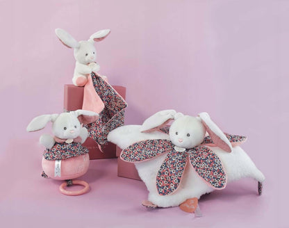 DOUDOU et COMPAGNIE komfortná plyšová hračka s prikrývkou 27cm