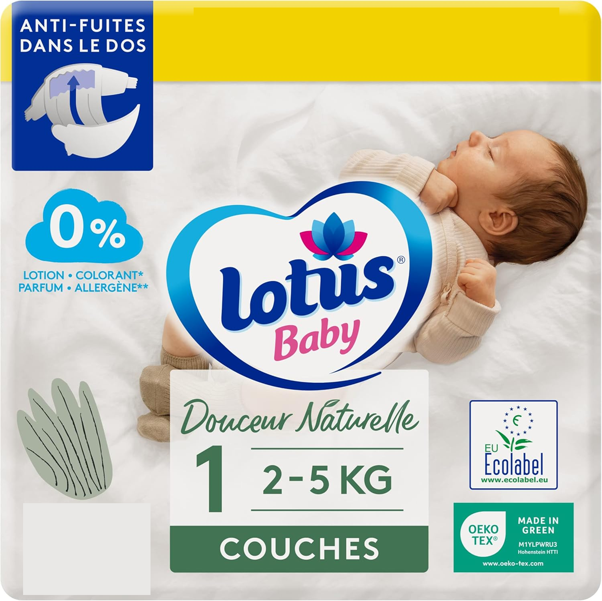 LOTUS BABY pieluchy jednorazowe ekologiczne rozm.1 (2-5kg) x20