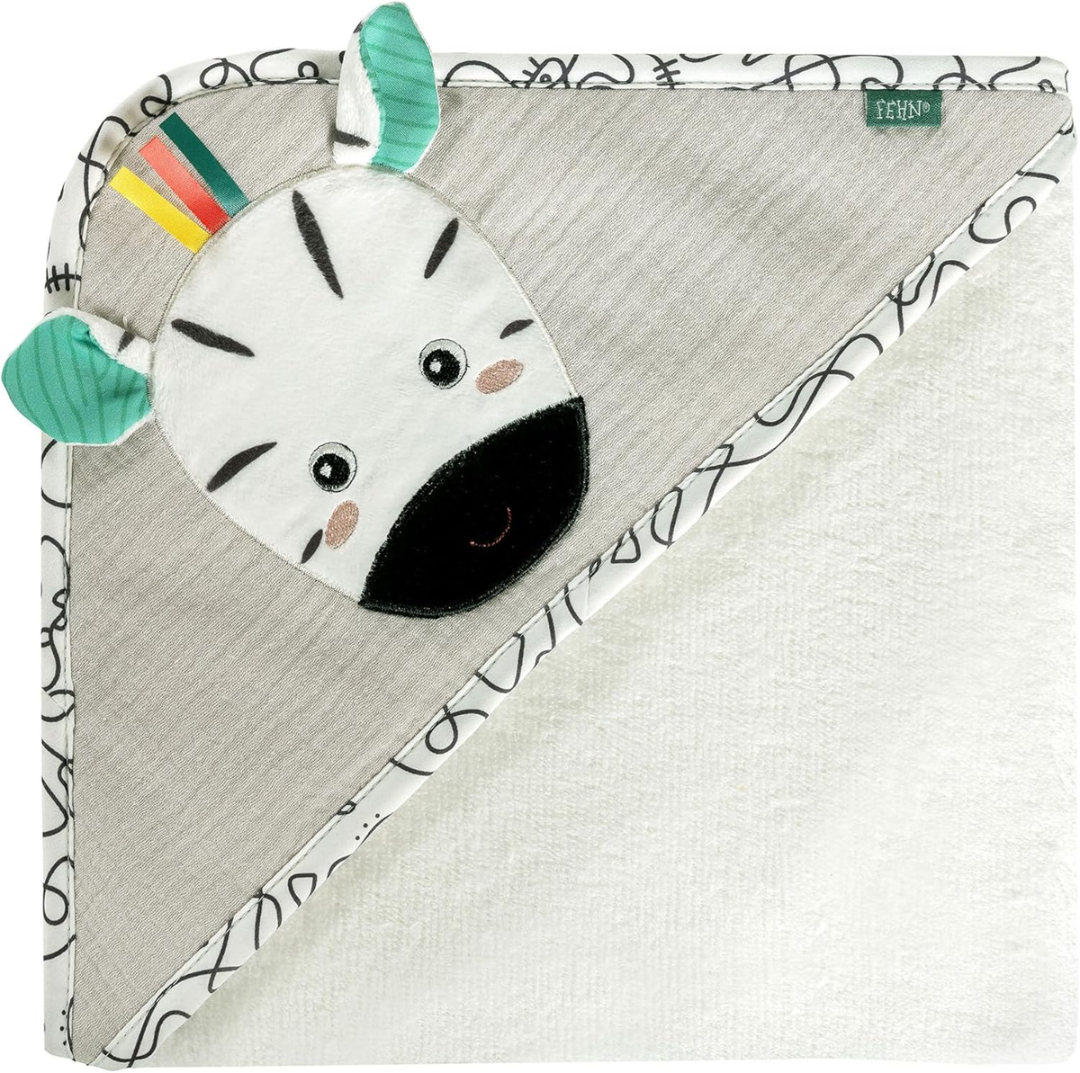 FEHN uterák s kapucňou zebra 80x80 cm
