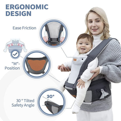 BESREY ergonomické nosidlo s bedrovým sedadlom 6v1