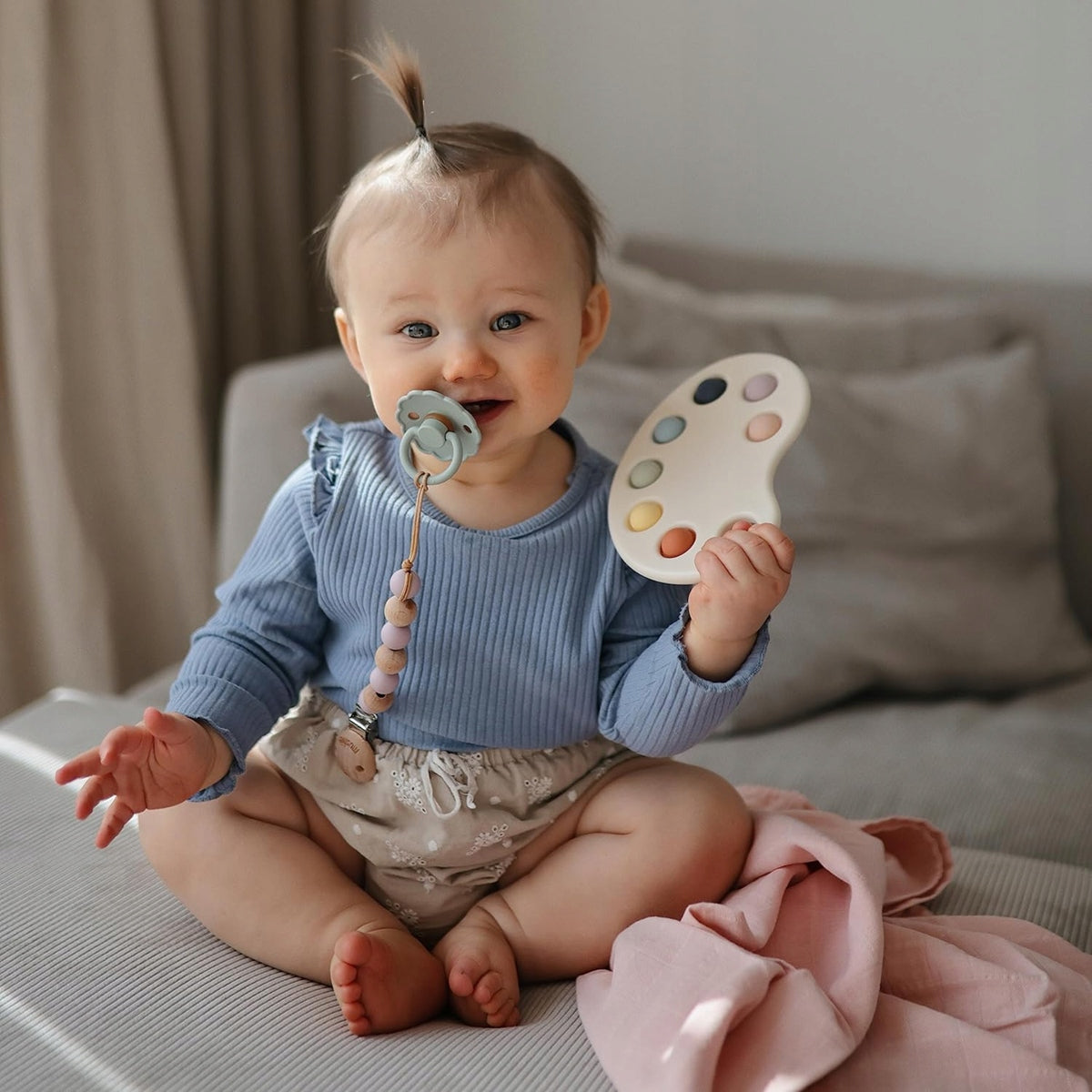 MUSHIE antistresová hračka POP IT paleta farieb
