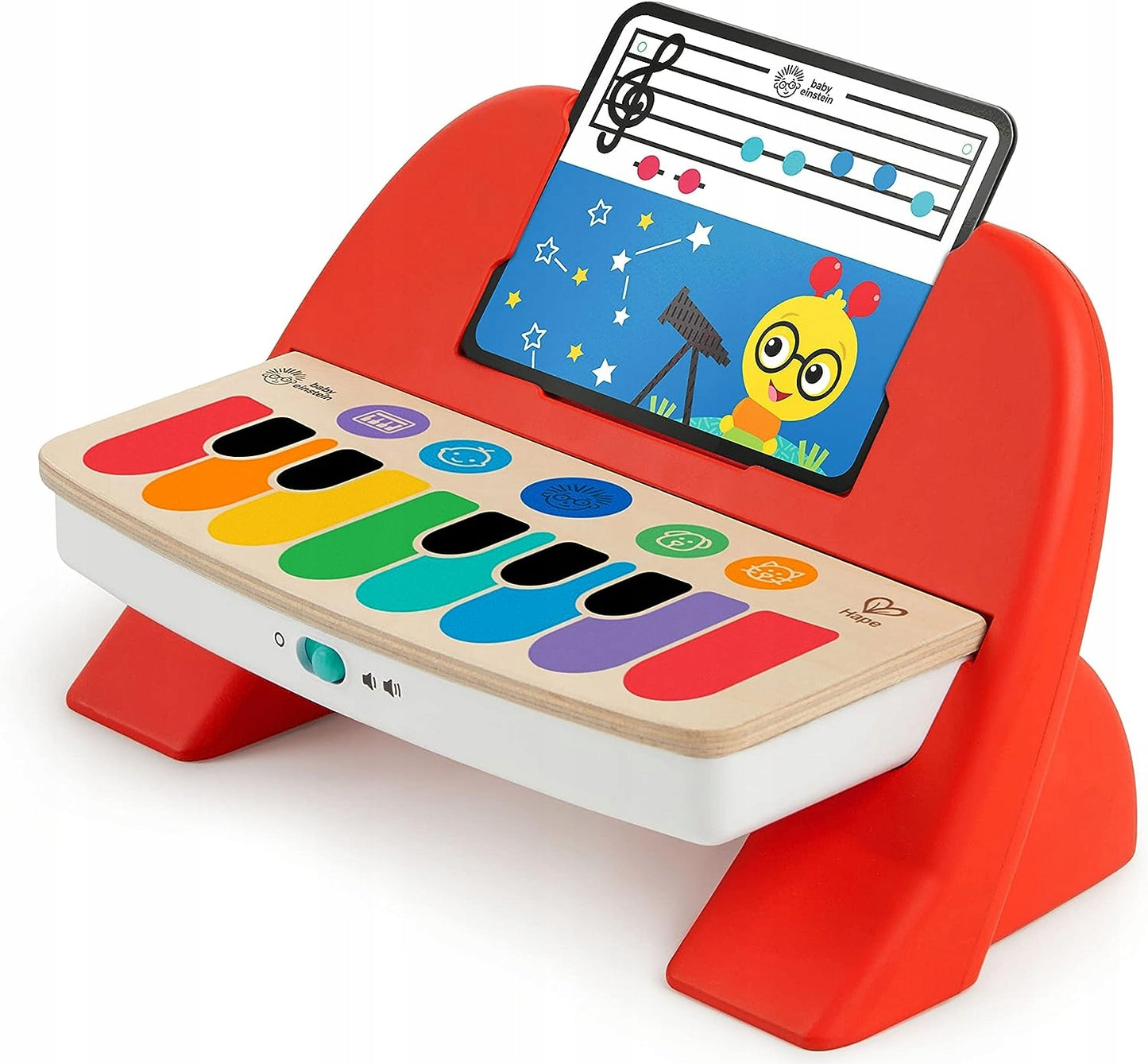 HAPE Cal's First wooden touch piano with musical notes and 6 melodies