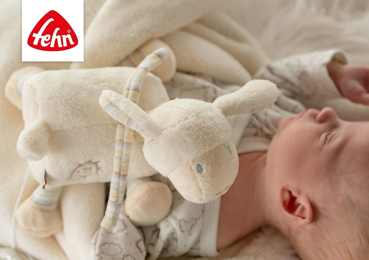 FEHN pendente de peluche com caixa de música OVELHA 17 cm canção de embalar de Brahms