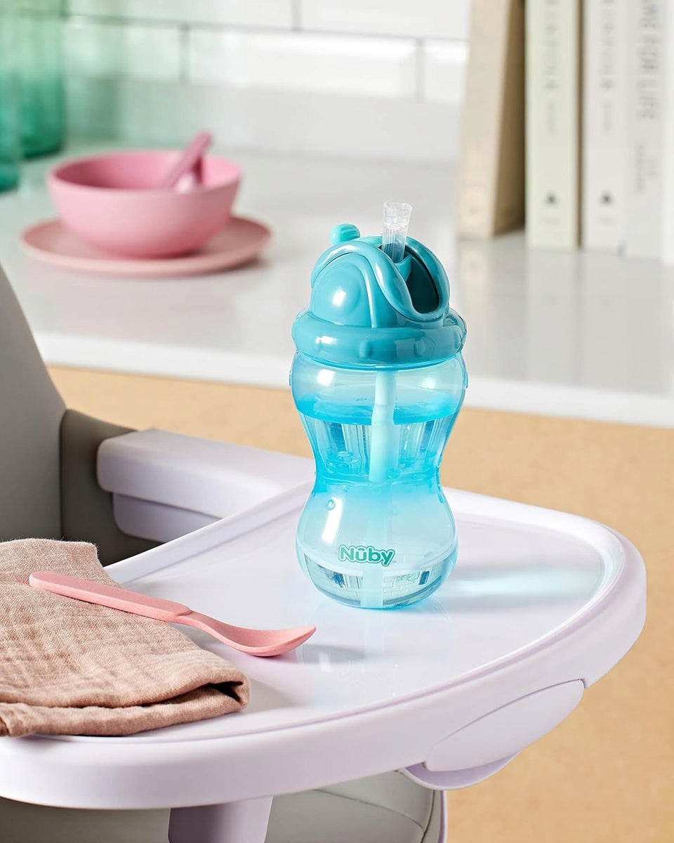 NUBY Flip-it Cup netečúci pohár so slamkou 12 m+ 360 ml