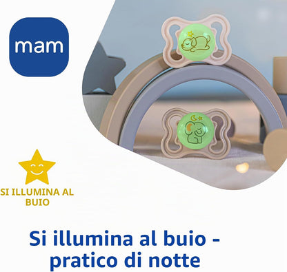 MAM SUPREME NIGHT suzetă din silicon 0-6 luni