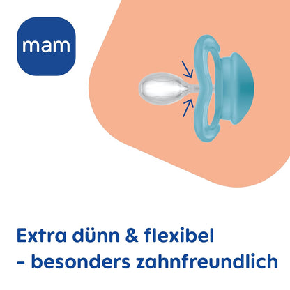 MAM Supreme silicone pacifier ×2, 16m+