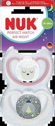 NUK Perfect Match Air Night smoczki uspokajające 18-36 mies.