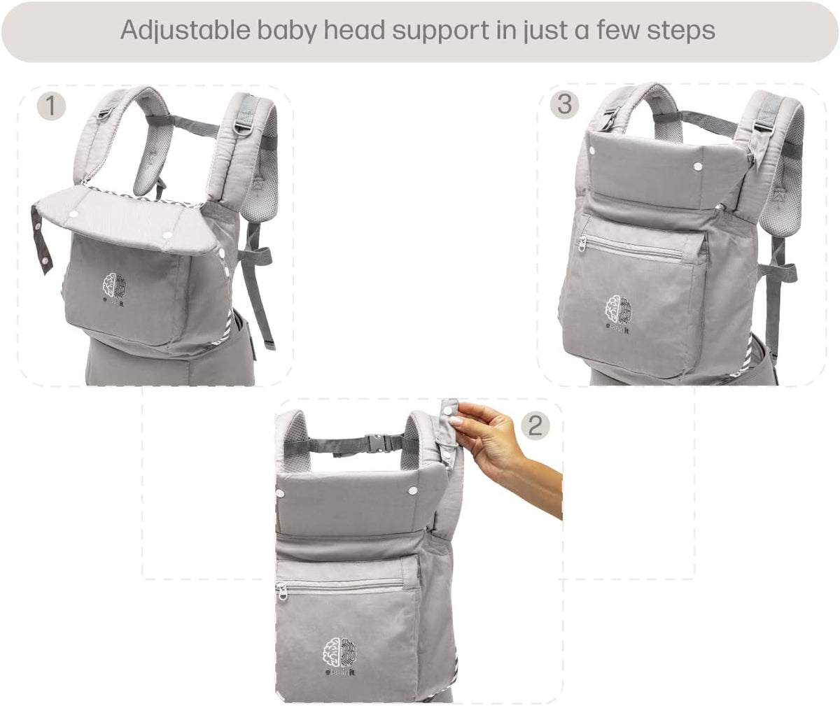 EBRAINIT ergonomický nosič so sieťkou od 4 mes. do 20 kg